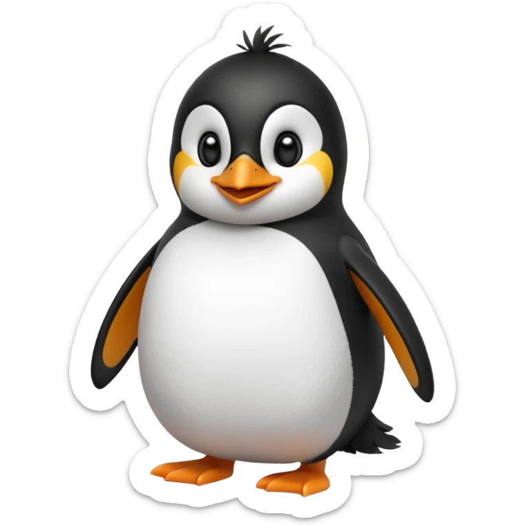 make a emoji of the penguin paradise vr game's penguin character sticker