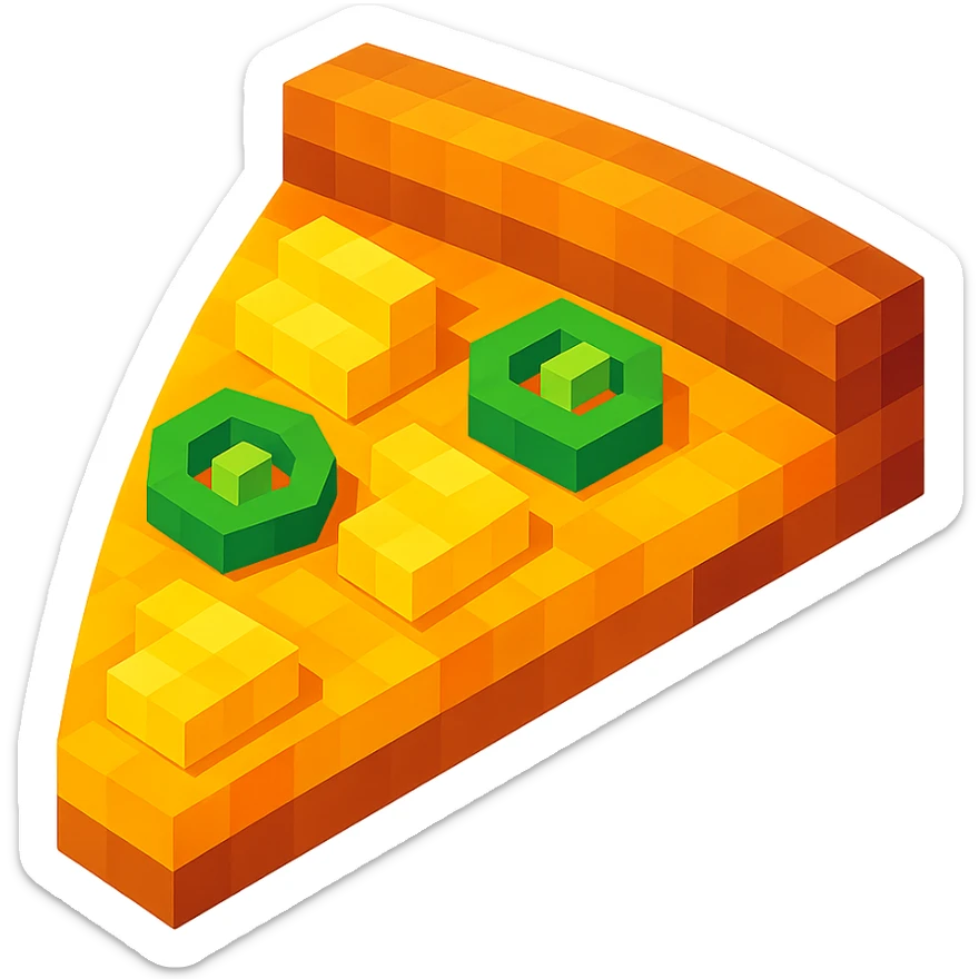 pizza with pineapple and jalapenos sticker