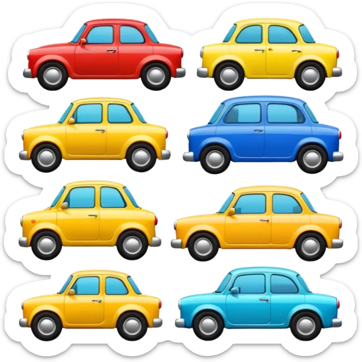 need emojis of cars from cartoons or movies and real life cars  sticker