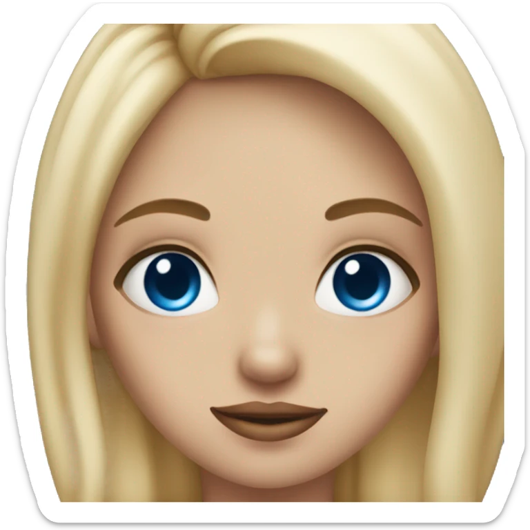 Girl with blue eyes and blonde hair with tattoos sticker