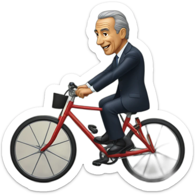 Marcelo Rebelo de Sousa Portugal president riding bike sticker