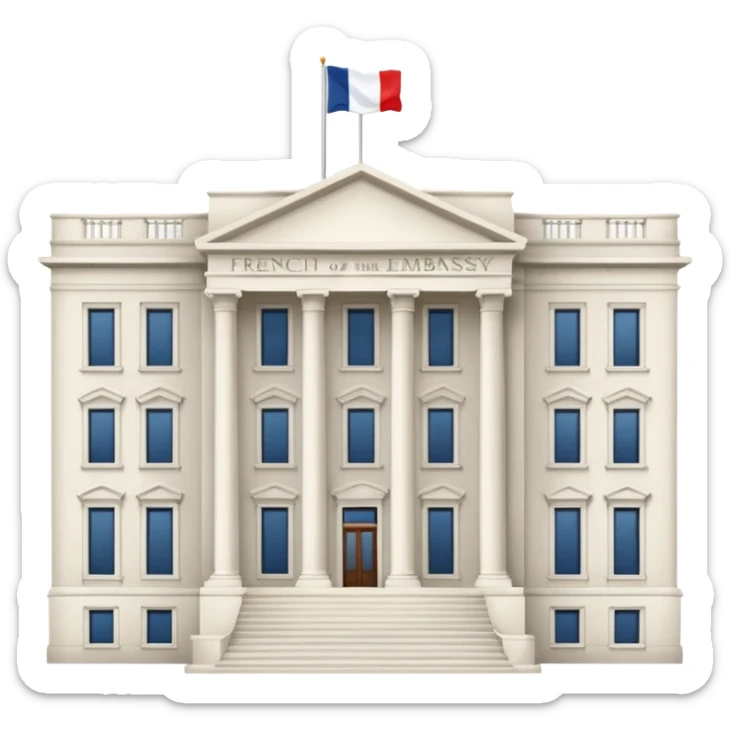 building of the French Embassy in the United States sticker