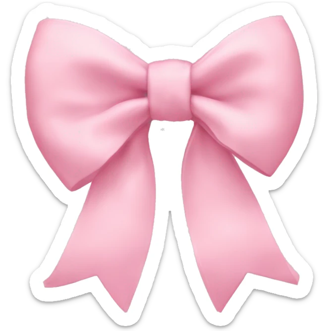 light pink bow on light pink bow sticker