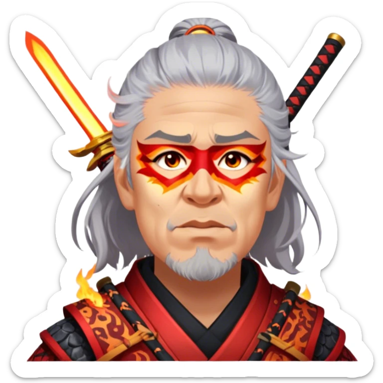 Fire-Wielding Samurai sticker