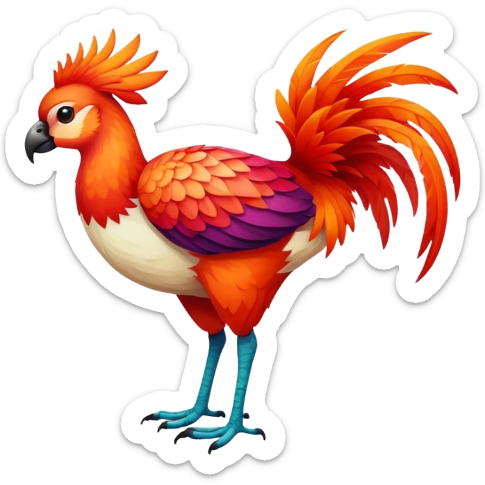 Colorful exotic tropical Falvie-Fionbri, full body sticker