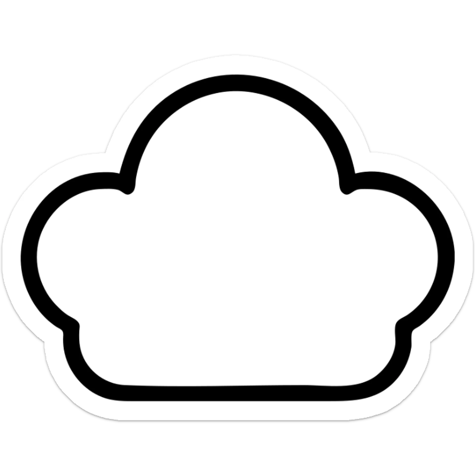 облако 4 выступами sticker