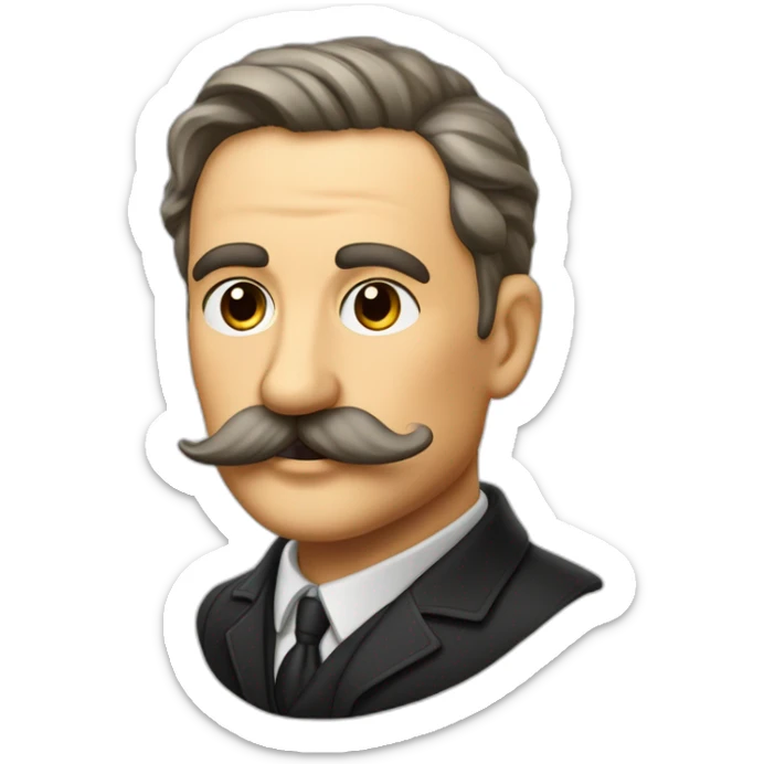 chancelier allemand en 1939 avec une moustache et des cheveux noir sur le côté sticker