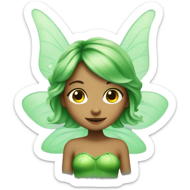 Green fairy sticker