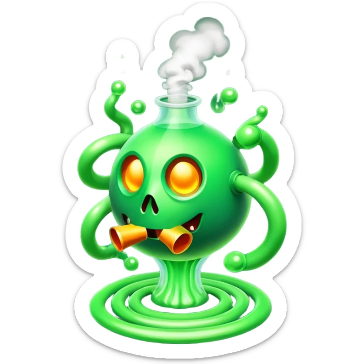 poisonous gas, isometric sticker