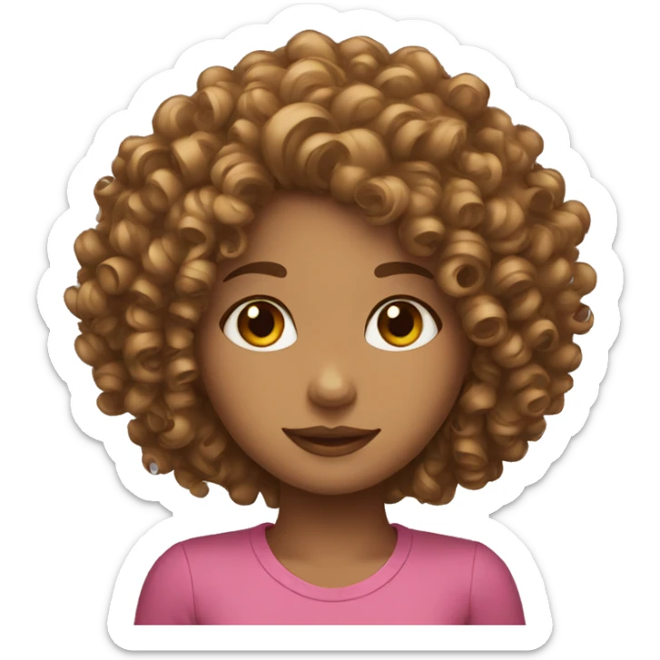 curly girl sticker