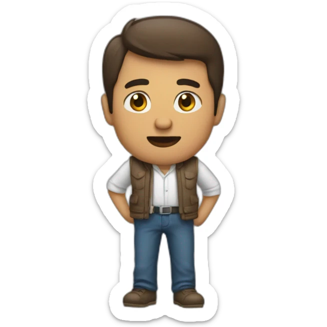 Homme qui montre son troisième doigt sticker