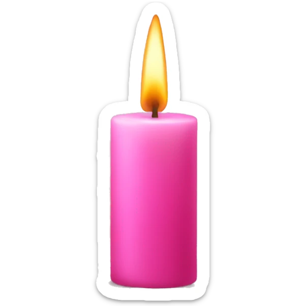 Pink candle sticker
