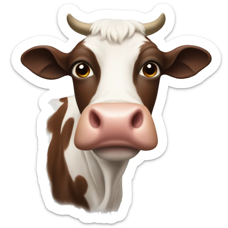 Shorthorn cow  sticker