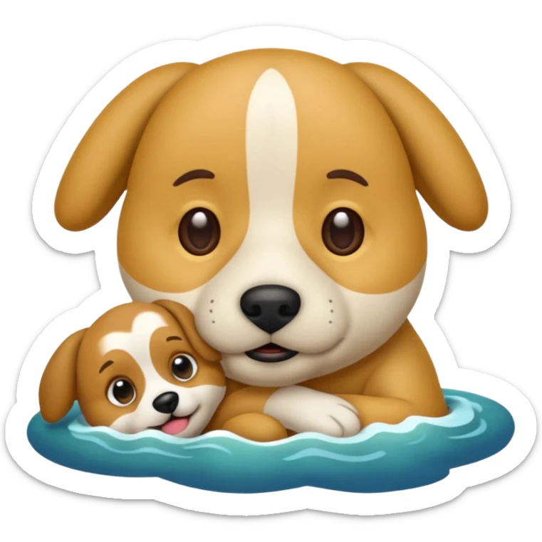 crea un emoji de buenas noches  con texto Javier un profesor y Tobi q sea un perro sticker