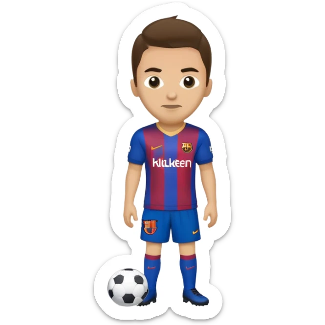 tiburon con la camiseta del club barcelona de futbol sticker