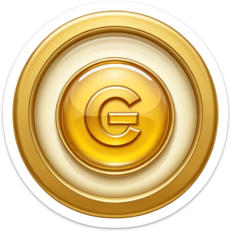 Una etiqueta de producto dorada en forma de sello con las iniciales 'RA', rodeada por una luz brillante. Fondo crema. Estilo: lujo minimalista, fotorrealista. sticker