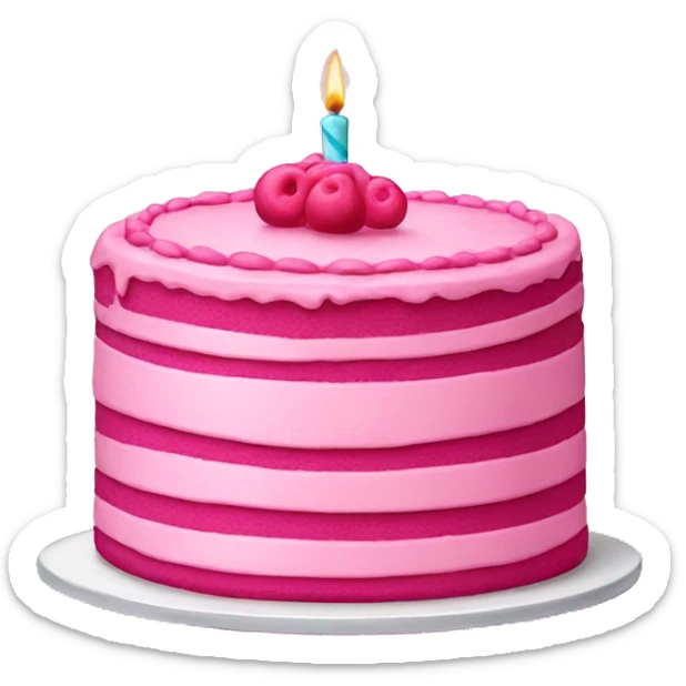 Pink cake sticker