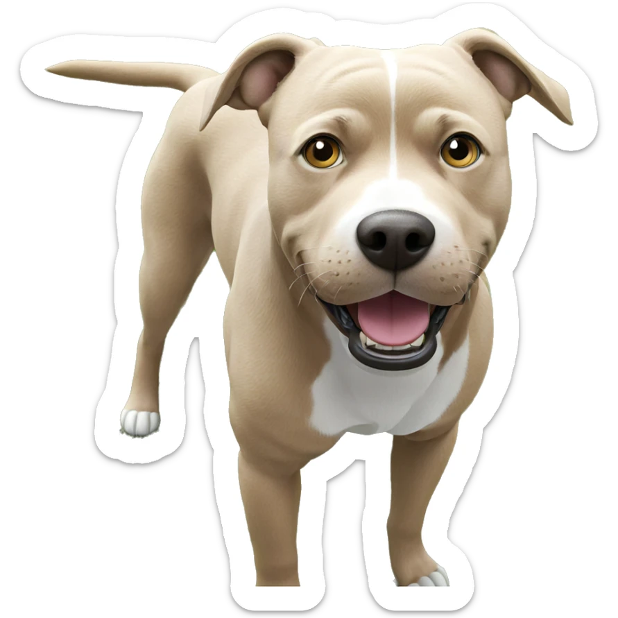 realistic dog on grass sticker