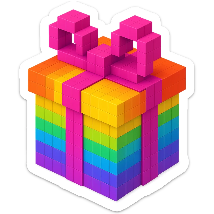 Rainbow gift sticker