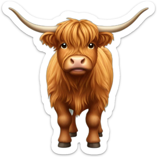 highland cow sticker
