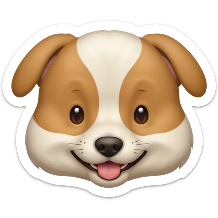 Head of a dog, smiling with closed mouth, no tongue showing
 sticker