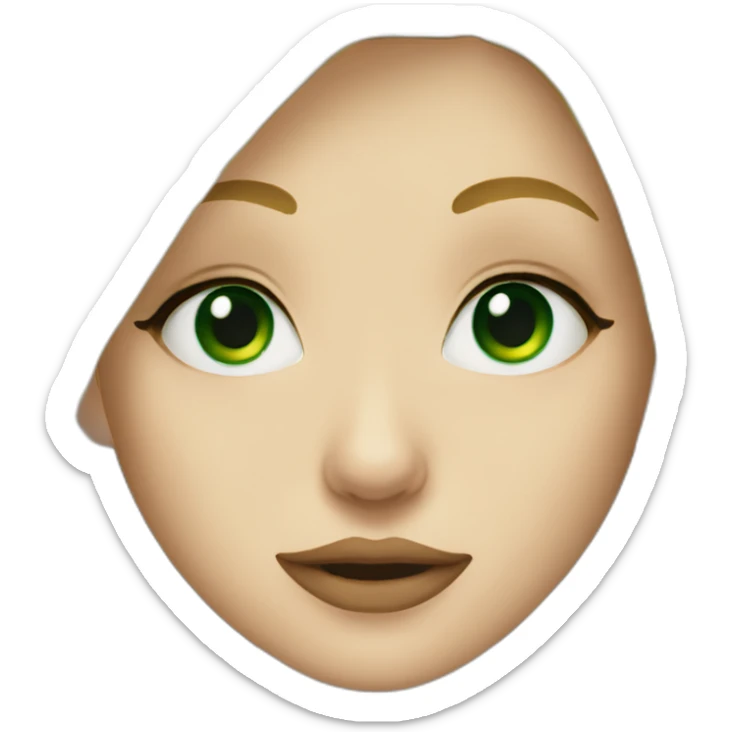 Blonde hair girl with green eyes sends kiss sticker