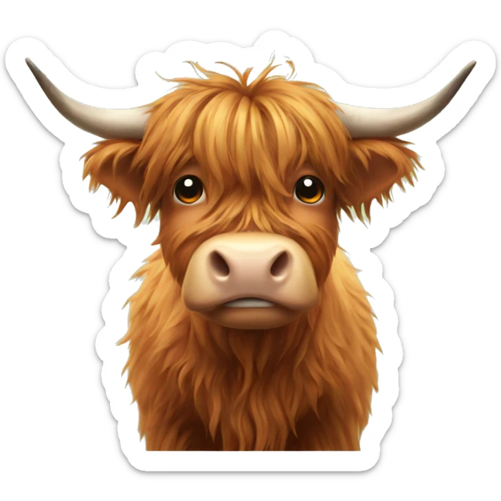highland cow sticker