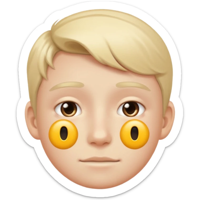 emoji TOK white teen and background with big numbers sticker