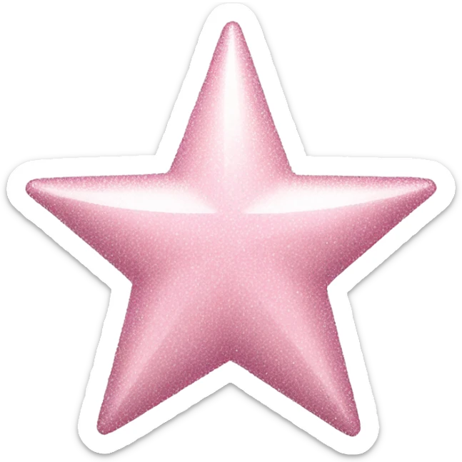 pale pink star sparkle sticker