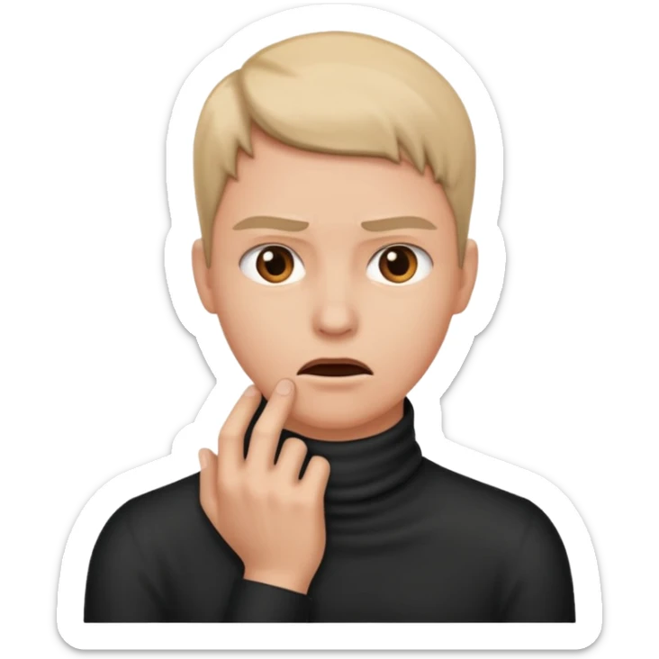 showing with your big finger on the neck like you want to kill them sticker