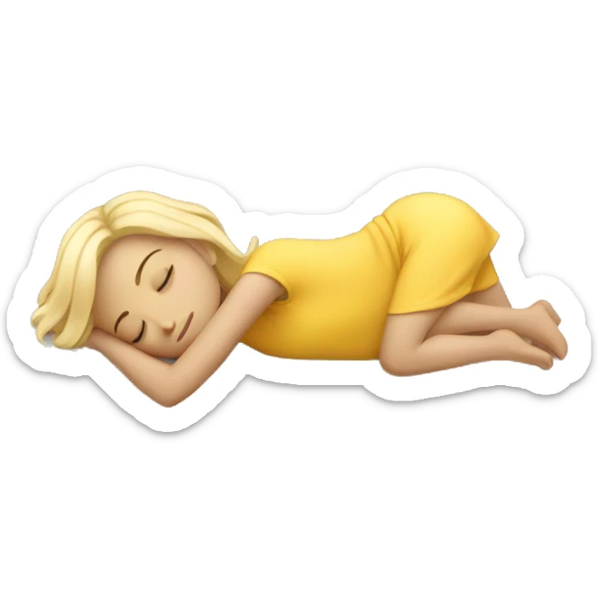 blonde girl sleeping  sticker