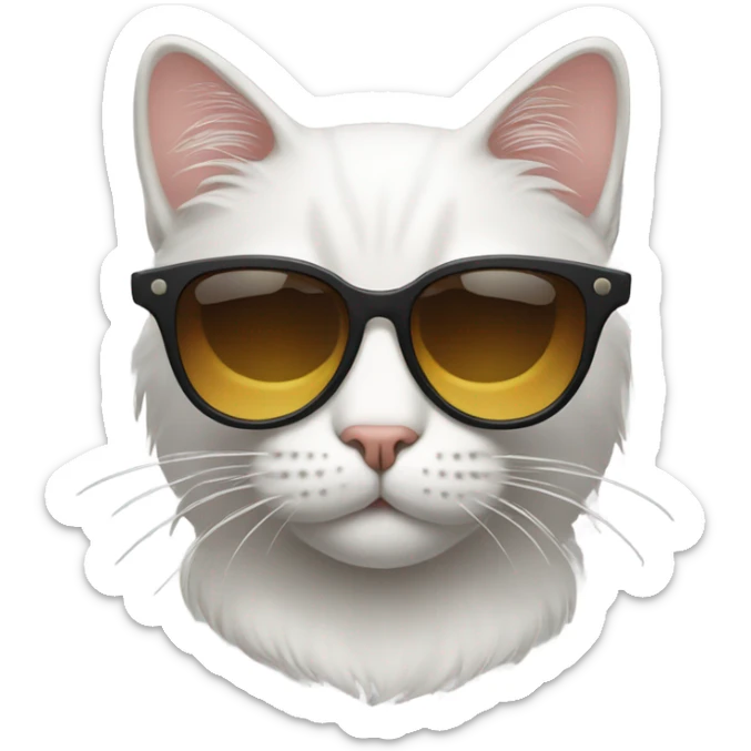 Cat with sunglasses sticker
