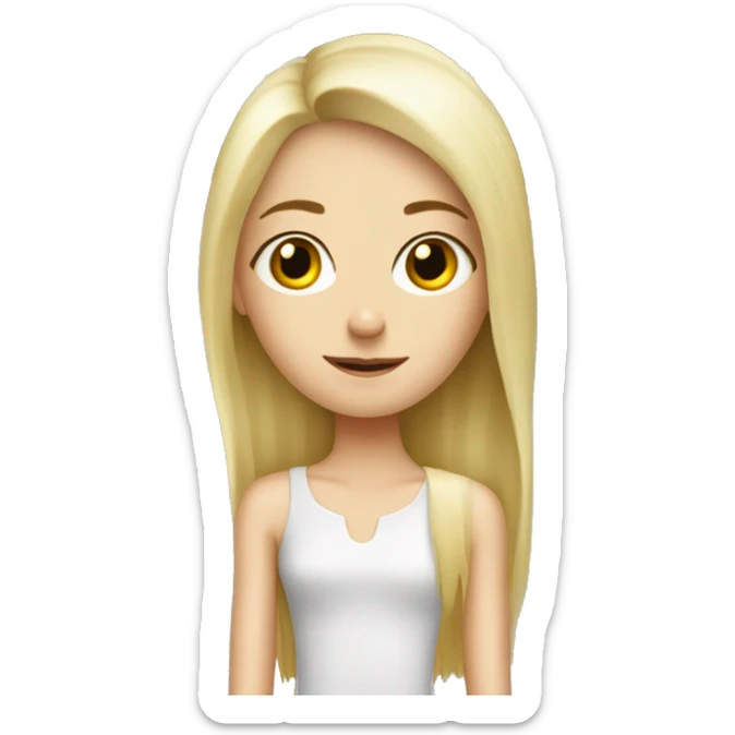  skinny slavic blonde girl in the piano sticker