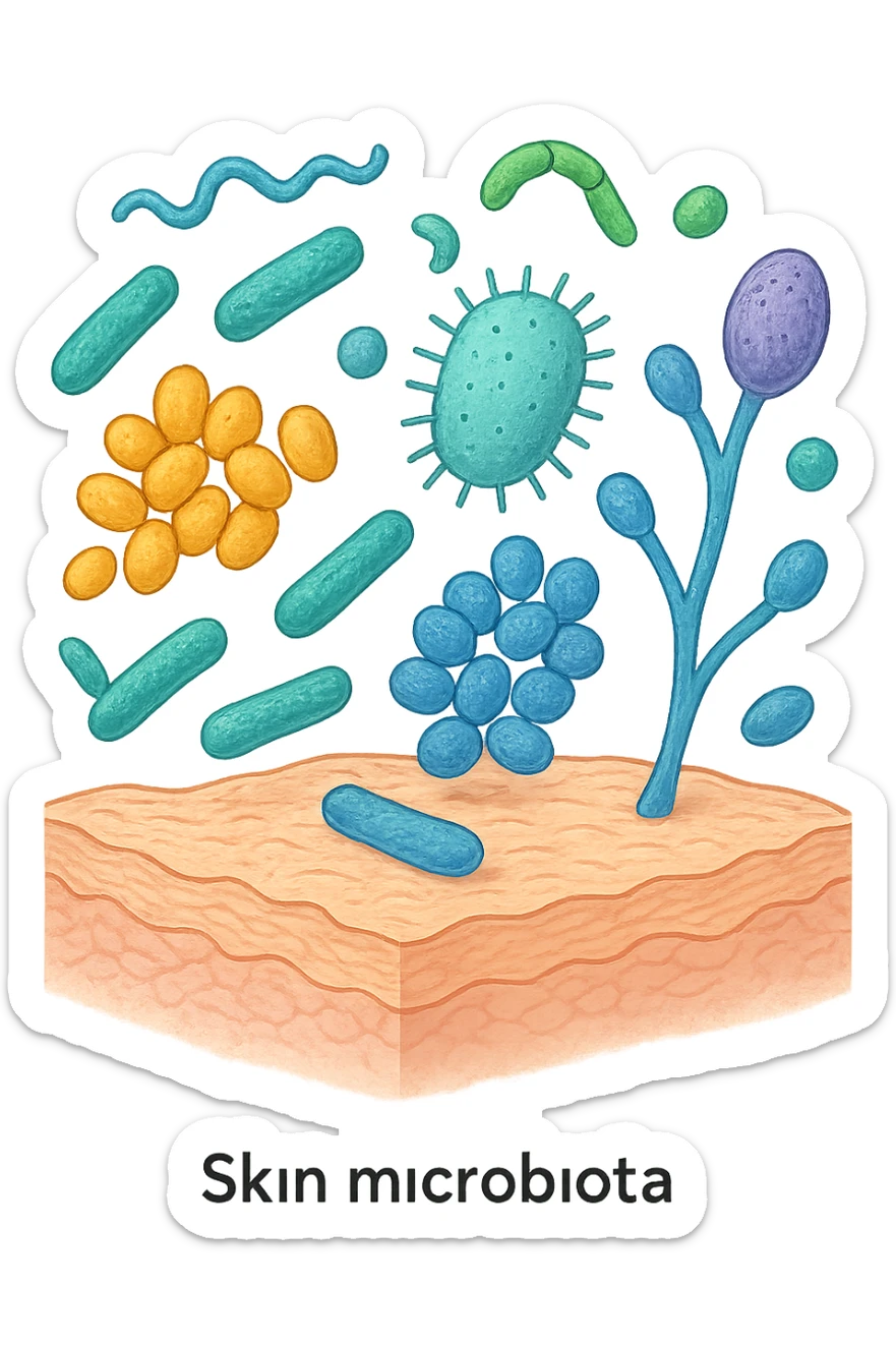 microbiota cutaneo sticker