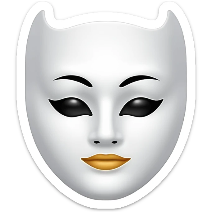 a sheet of white mask pack for face skincare beauty, except on the face, just only product sticker