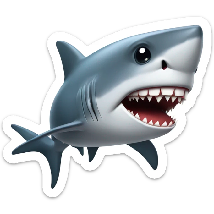 Shark with a top hat😭🔫 sticker