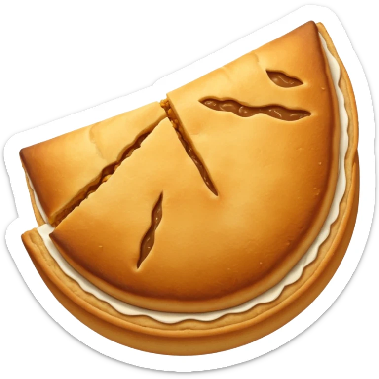 Panzerotto is a classic Italian street food from southern Italy. Best described as a folded pizza, fried until crispy golden brown, with a rich filling on the inside. It is a half moon shape sticker