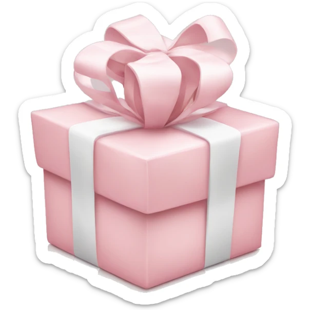 Light pink Christmas gifts under a white Christmas tree  sticker