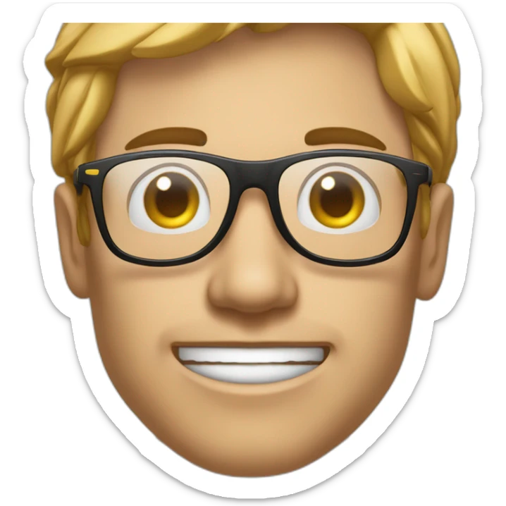 Un homme avec des lunette de soleil qui fait un doigts d'honneur sticker