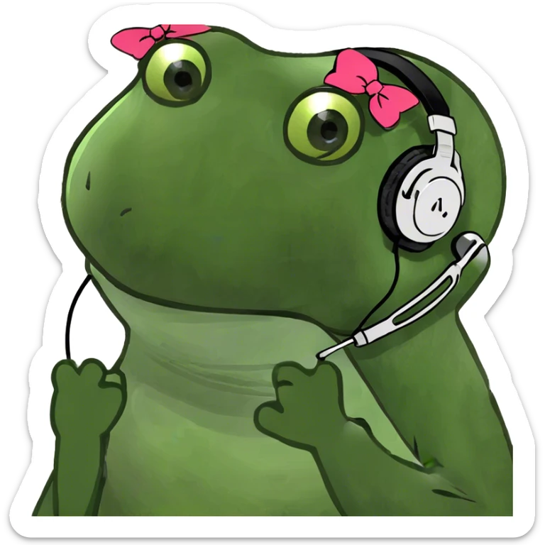 Наушники с бантиками sticker