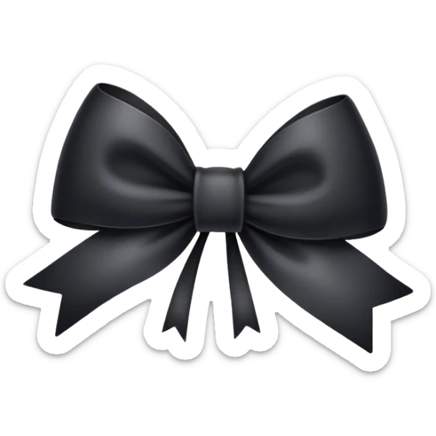 Black bow  sticker