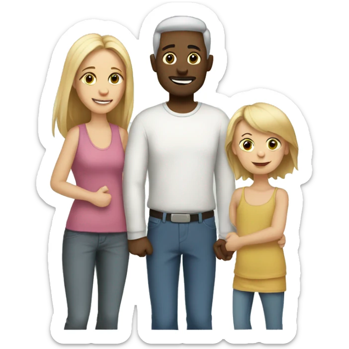 a white family with a child who wants to live in their own home sticker