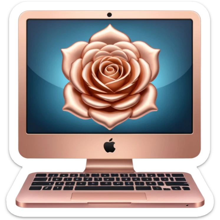 Rose gold computer  sticker