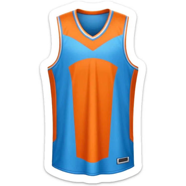 basketball jersey object icon, sleeveless sports jersey, vibrant colors, 3D cartoon, mobile game icon style, centered, clean background, no text, no watermark
 sticker
