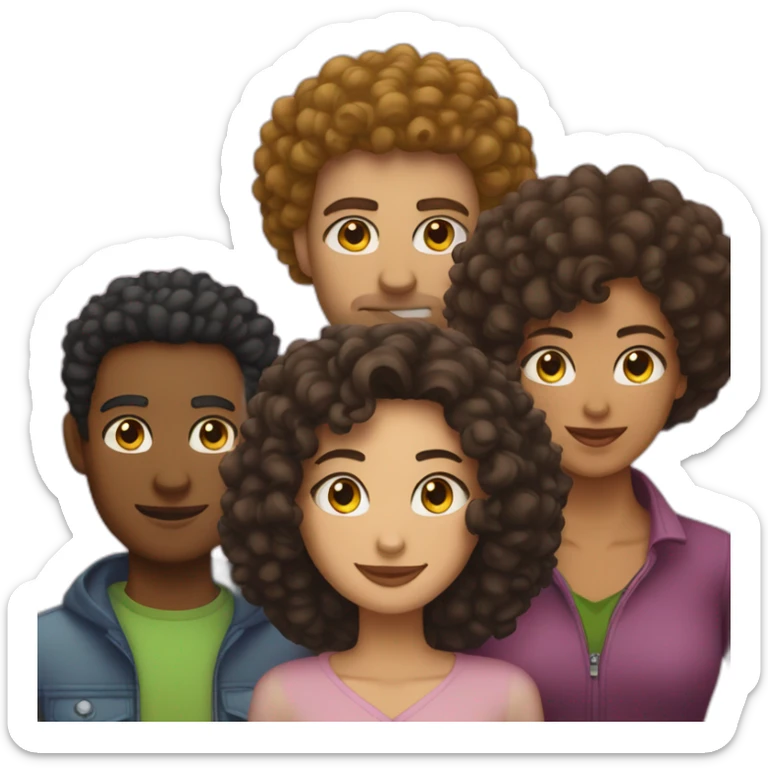 couple with one white man with long curly hair and one mixed race woman with afro cut and one alley cat seat sticker