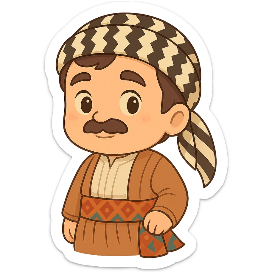Remove the Kurdistan flag from the chibi cartoon stickers if present, so only the animals, people, and farm elements remain, with a transparent background. sticker