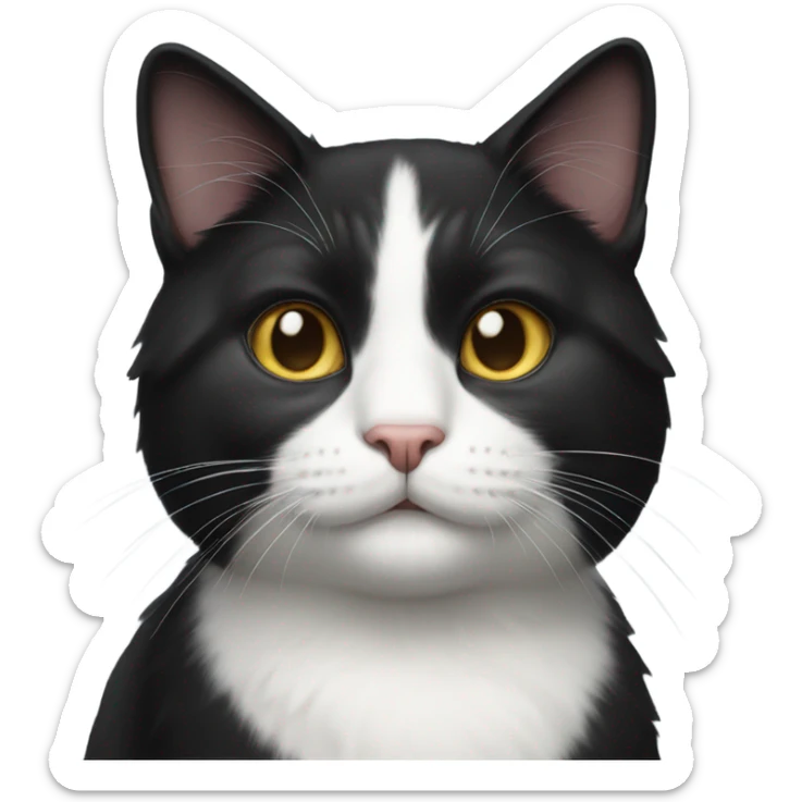 Tuxedo cat sticker