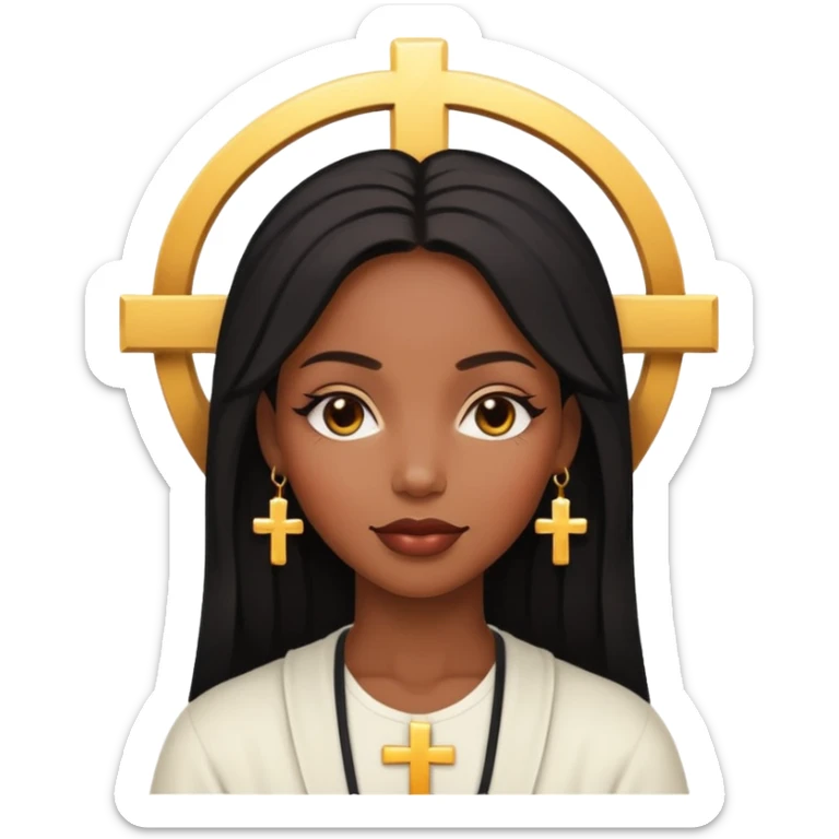 woman of God (black girl, super feminine and pretty, modern) sticker