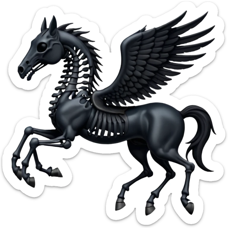 thestral: Winged horses visible only to those who have witnessed death and understand its significance. sticker