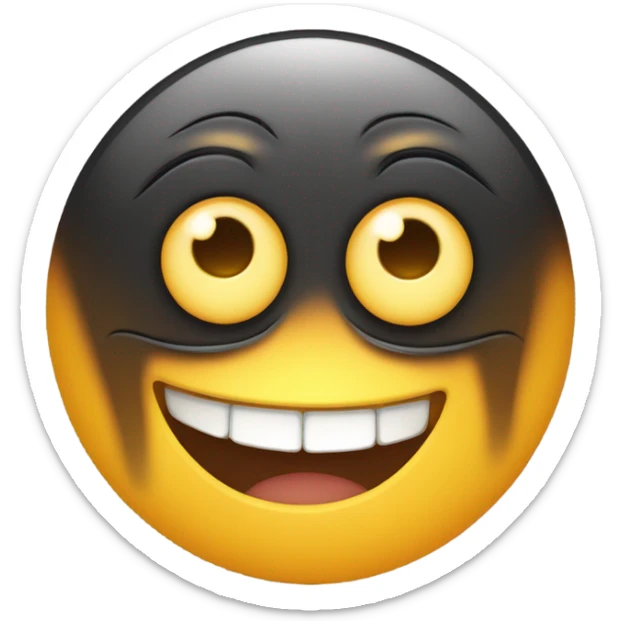 Cartoony sun with a face, wide, circular eyes with white sclera, pure black pupils and corneas with and three freckles on each cheek  sticker